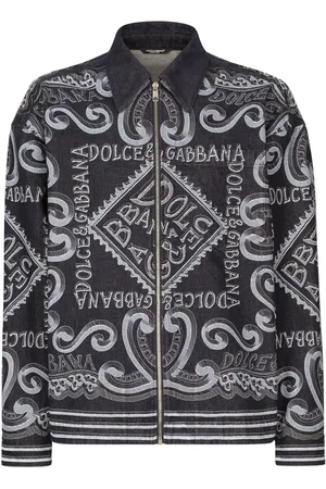 Dolce & Gabbana Logo-print cotton shirt jacket