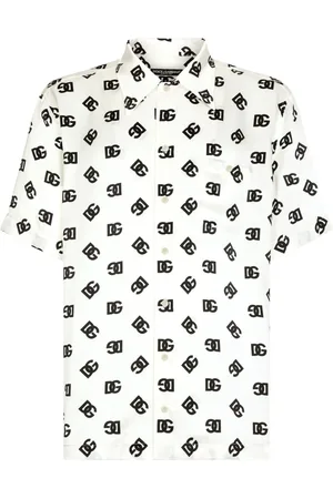 Dolce & Gabbana DG logo-print silk shirt