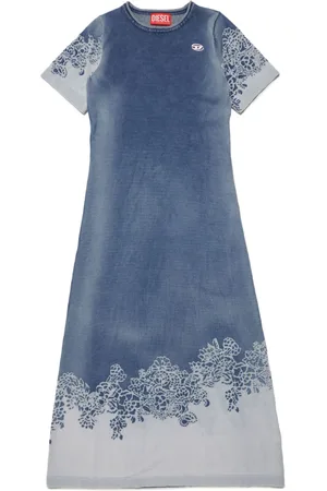 Diesel Danya Oval D logo-plaque cotton dress