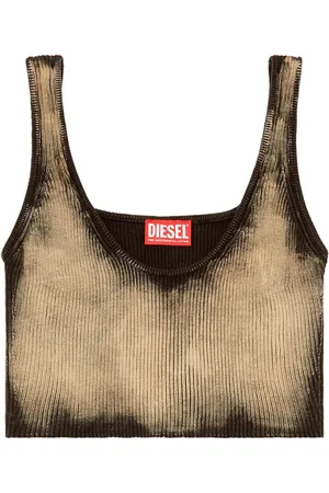 Diesel M-Deidra bleached-effect crop top