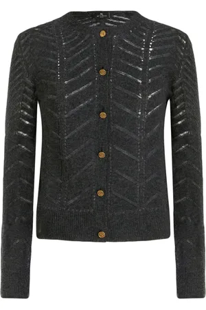 Etro Open-knit-detailling wool cardigan
