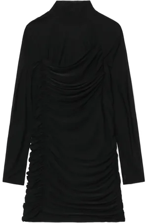 Helmut Lang Ruched long-sleeve minidress