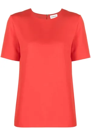 P.A.R.O.S.H. Round-neck crepe blouse