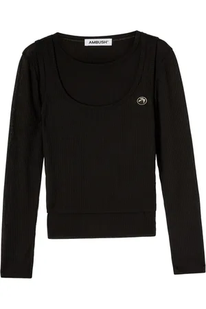 AMBUSH Layered ribbed-knit top