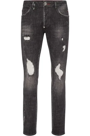 Philipp Plein Paint-splatter straight-leg jeans