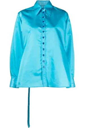 Christopher John Rogers Tie-back satin shirt
