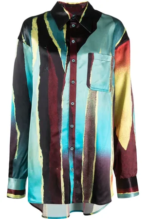 Christopher John Rogers Wheatpaste satin shirt