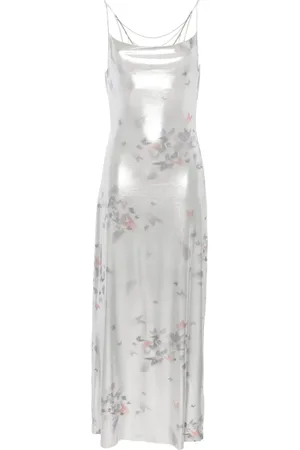 MACCAPANI Ita laminated maxi dress