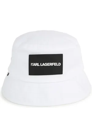 Karl Lagerfeld Logo-appliqué cotton bucket hat