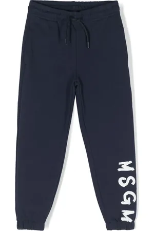 Msgm Logo-print cotton track pants