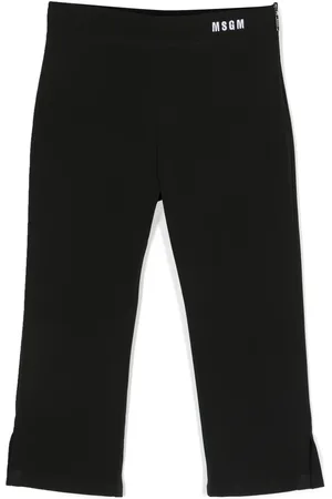Msgm Embroidered-logo straight-leg trousers