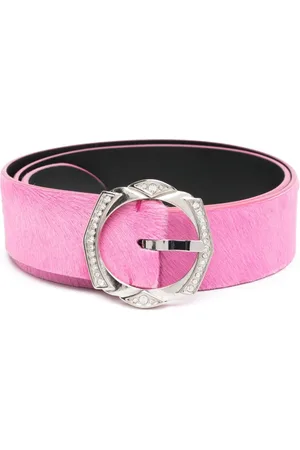 Madison.Maison Crystal-embellished leather belt