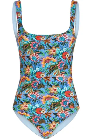 Etro Bouquet-print open-back swimsuit