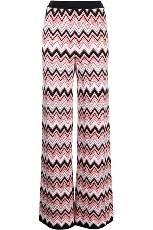 Missoni Chevron-knit straight leg trousers