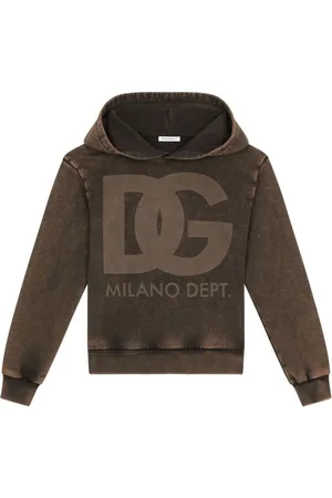Dolce & Gabbana Logo-print faded cotton hoodie