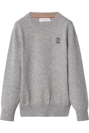 Brunello Cucinelli Logo-embroidered cashmere sweatshirt