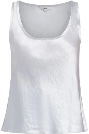 Vince Scoop-neck satin vest top