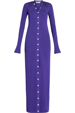 The Attico Ribbed-knit cardigan dress