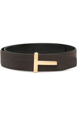 TOM FORD buckle-fastening leather belt - Black