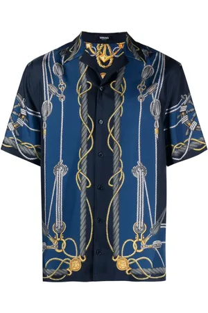 Buy Versace Red Barocco Shirt in Silk for Men in UAE