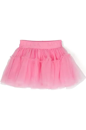 MONNALISA Logo-waistband tutu skirt