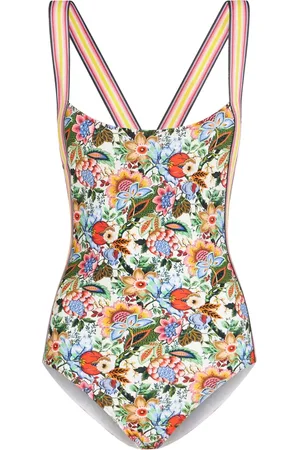 Etro Bouquet-print open-back swimsuit