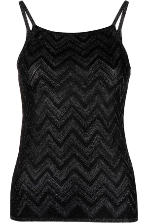 Missoni Metallic-detailed chevron tank top