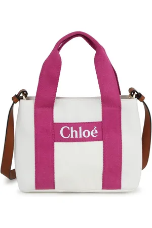 Chloé Logo-appliqué denim shoulder bag