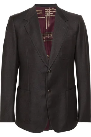 Gucci 2000s notched lapels buttoned blazer
