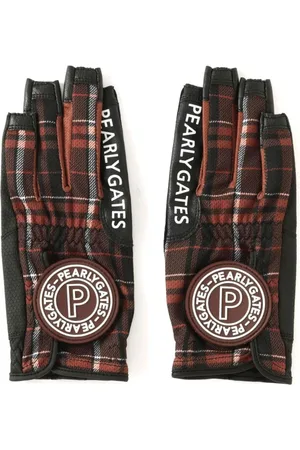PEARLY GATES Multi-panel logo-appliqué gloves
