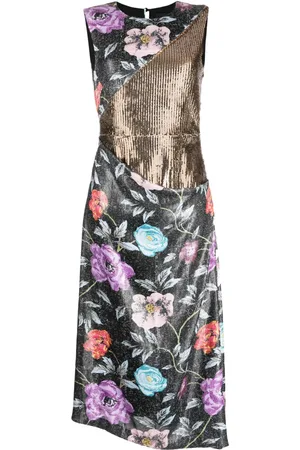 Puppets and Puppets Mother floral sequin midi dress