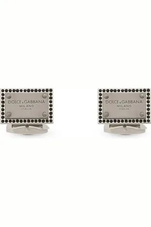 Dolce & Gabbana Logo-engraved rectangle-shape cufflinks