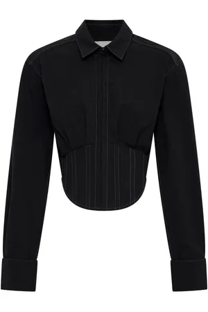DION LEE Cropped corset-style shirt