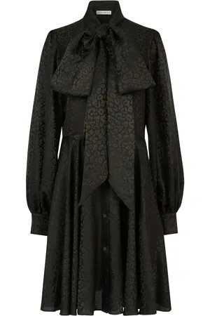 Nina Ricci Leopard-print pussy-bow minidress