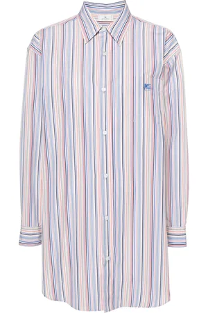 Etro Pegaso-embroidered striped shirt