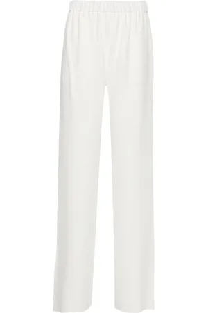 VALENTINO GARAVANI Wide-leg cady-texture silk trousers