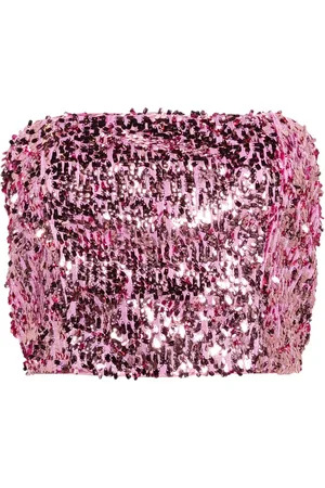 ROTATE Sequined bandeau top
