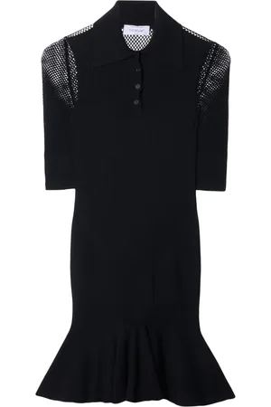 OFF-WHITE Arrow half-sleeve fishnet minidress