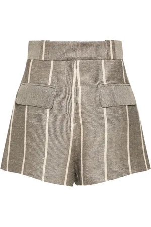 IRO Dorca striped twill shorts
