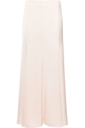 Serafini Satin flared midi skirt