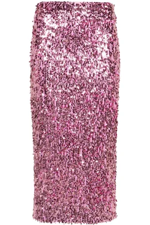 ROTATE Sequinned midi skirt