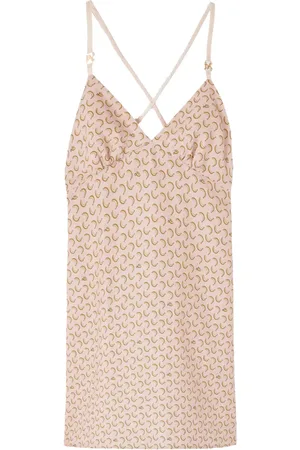 Palm Angels Banana-print slip dress