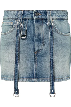 OFF-WHITE Denim cargo mini skirt