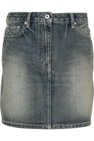 Kenzo Logo-embroidered cotton miniskirt