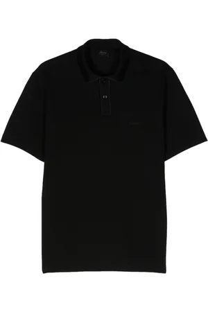 BRIONI Logo-embroidered cotton polo shirt