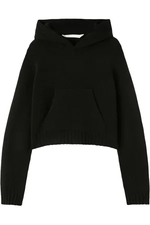 Palm Angels Curved-logo wool-blend hoodie