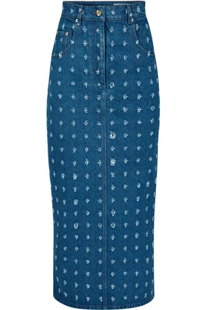 Nina Ricci Distressed denim skirt