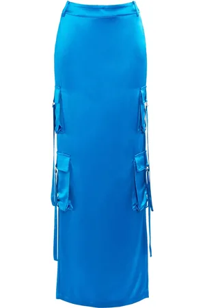Retrofete Maelie satin cargo skirt
