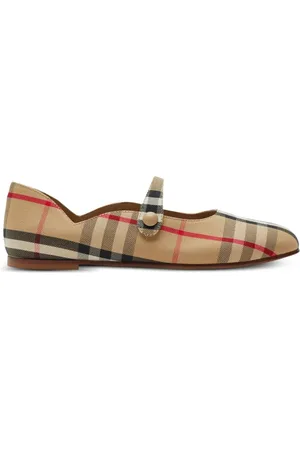 Burberry Mary Jane checked ballerinas
