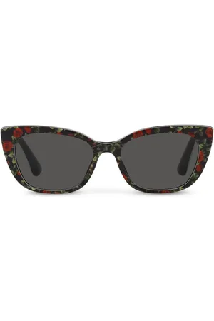Dolce & Gabbana Floral-print cat-eye frame sunglasses
